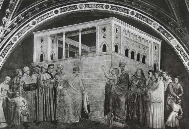 Alinari, Fratelli — Giotto di Bondone - sec. XIV - San Francesco d'Assisi rinuncia ai beni del padre — insieme